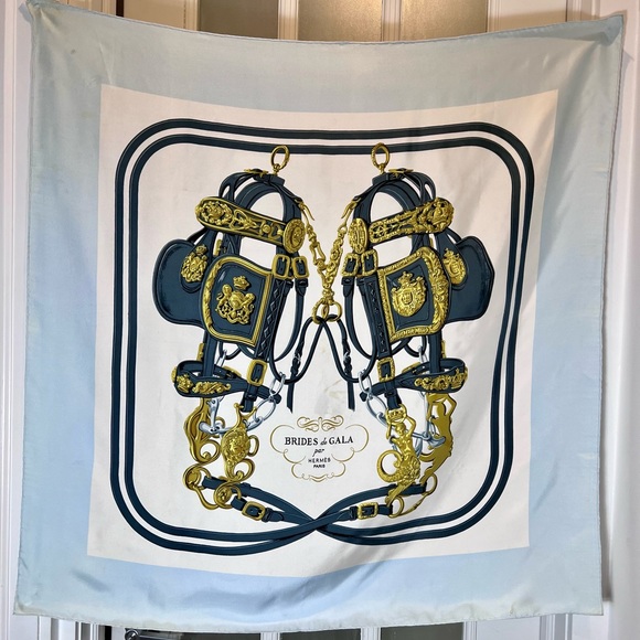 Hermes Accessories - HERMÉS Scarf Beautiful Baby Blue!